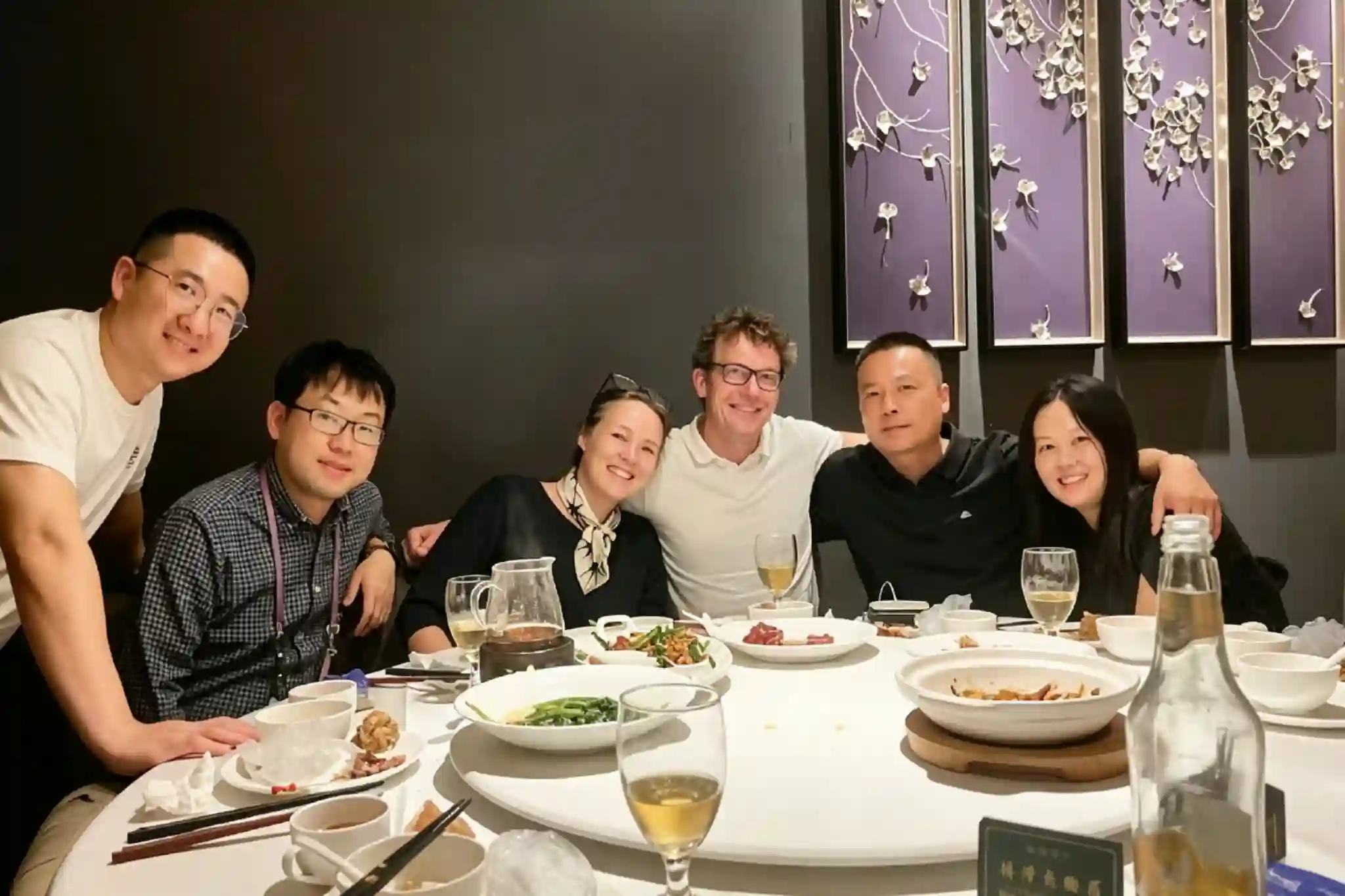 HangoTech representatives sharing a private dinner with customers