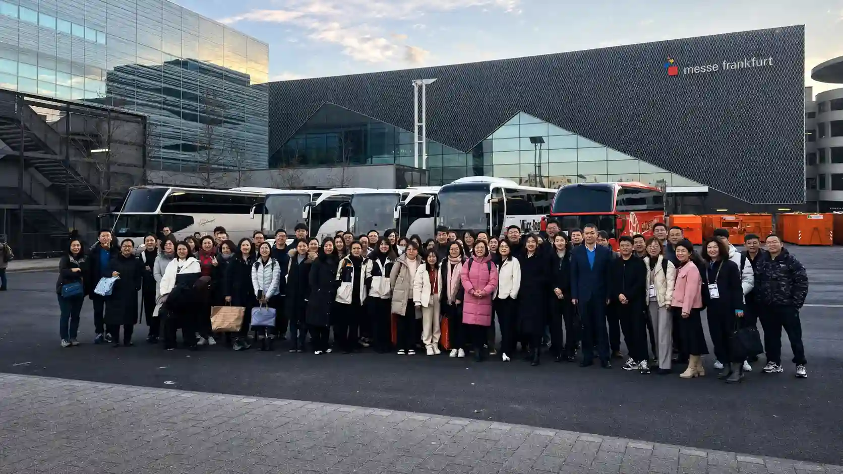 HangoTech team attending a glassware exhibition at Messe Frankfurt